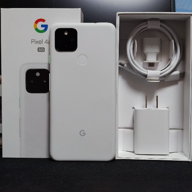 Google Pixel(グーグルピクセル)のGoogle Pixel 4a 5G Clearly White 美品 スマホ/家電/カメラのスマートフォン/携帯電話(スマートフォン本体)の商品写真