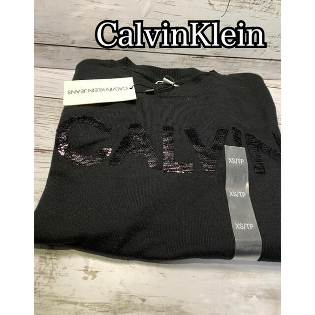 Calvin Klein(カルバンクライン)の海外限定　CalvinKlein ニットトレーナー　秋服　レディーストップス レディースのトップス(トレーナー/スウェット)の商品写真