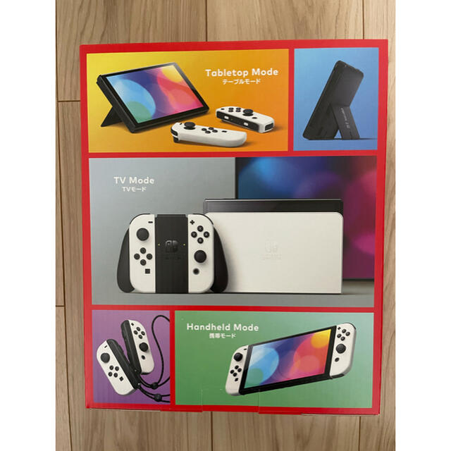Nintendo Switch(ニンテンドースイッチ)の新型Nintendo Switch 有機ELモデル（白）新品 エンタメ/ホビーのゲームソフト/ゲーム機本体(家庭用ゲーム機本体)の商品写真