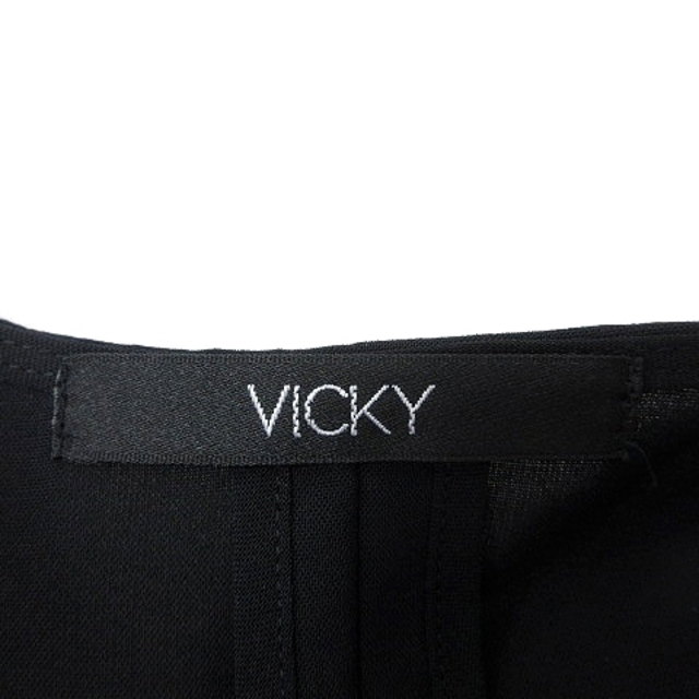 VICKY(ビッキー)のビッキー VICKY カーディガン ロング ノースリーブ 2 黒 ブラック /M レディースのレディース その他(その他)の商品写真