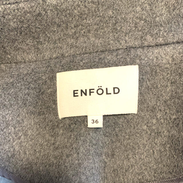 ENFOLD(エンフォルド)の【ENFOLD 】フェザーリーバーロングPコート レディースのジャケット/アウター(ロングコート)の商品写真