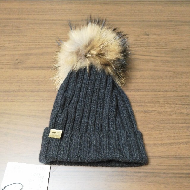 L'Appartement DEUXIEME CLASSE(アパルトモンドゥーズィエムクラス)の【新品】AP STUDIO◆THATS A HAT リブポンポンCAP◆ レディースの帽子(ニット帽/ビーニー)の商品写真