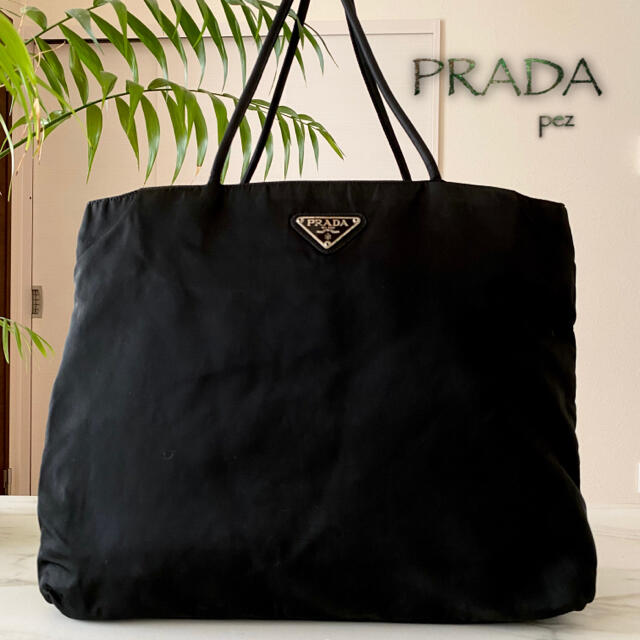 超美品 正規品 PRADA プラダ テスート レザートートバッグ