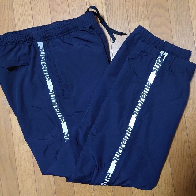 Supreme Reflective Zip Track Pant Black Supreme Reflective Zip Track Pant Black