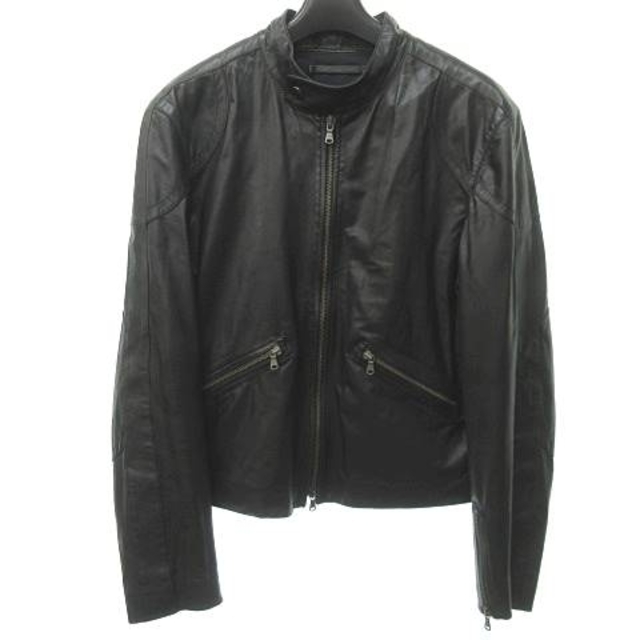 TOD'S(トッズ)のトッズ シングル ライダースジャケット ラムレザー 革ジャン ブラック 黒 S メンズのジャケット/アウター(ライダースジャケット)の商品写真