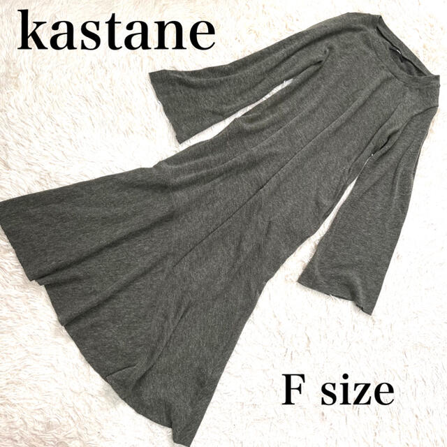 Kastane(カスタネ)の【Kastsne】ロングワンピース　柔らか　ニットワンピース　フリーサイズ　 レディースのワンピース(ロングワンピース/マキシワンピース)の商品写真