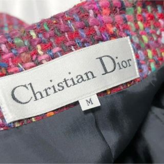 クリスチャンディオール(Christian Dior)の★美品★クリスチャンディオール　ツイードノーカラージャケット(ノーカラージャケット)