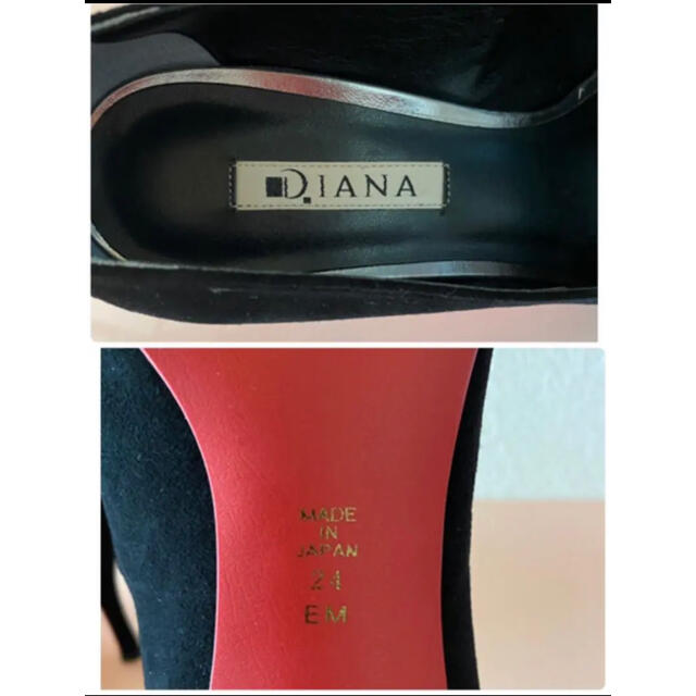 DIANA(ダイアナ)のDIANAスエードパンプス ブラック　24.0㌢【美品】 レディースの靴/シューズ(ハイヒール/パンプス)の商品写真