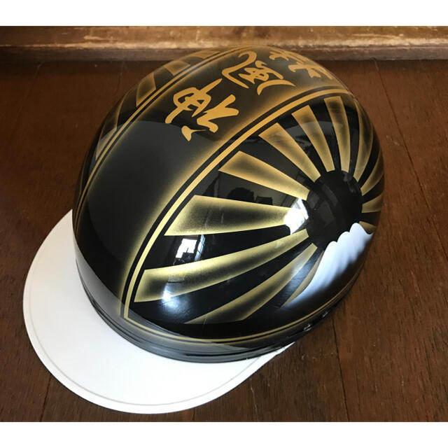 黒金 富士日章 コルク半 ヘルメットの通販 by paint_clover's 黒金 富士日章 コルク半 ヘルメットの通販 by paint_clover's