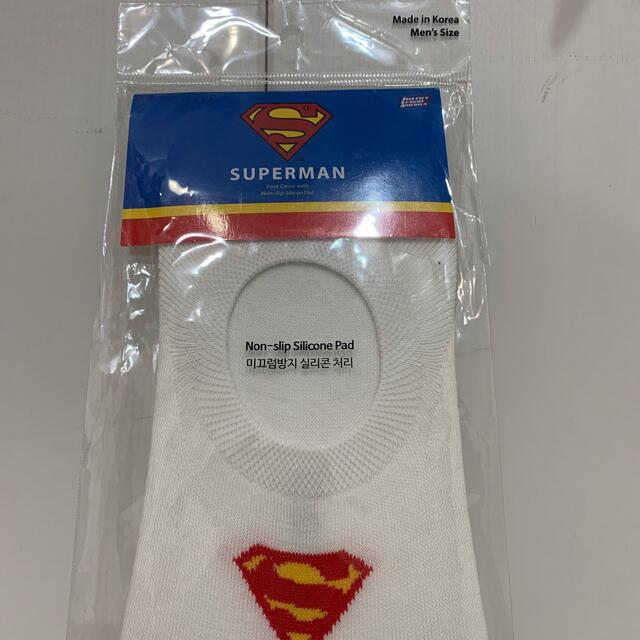 (新品) 靴下　韓国　SUPERMAN メンズのレッグウェア(ソックス)の商品写真