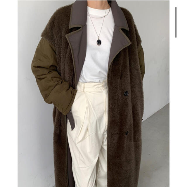 STUDIOUS(ステュディオス)のCLANE REVERSIBLE MILITARY LONG COAT コート レディースのジャケット/アウター(ロングコート)の商品写真