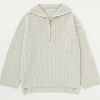 マウジー(moussy)のMOUSSY HALF ZIP RIBニット(ニット/セーター)