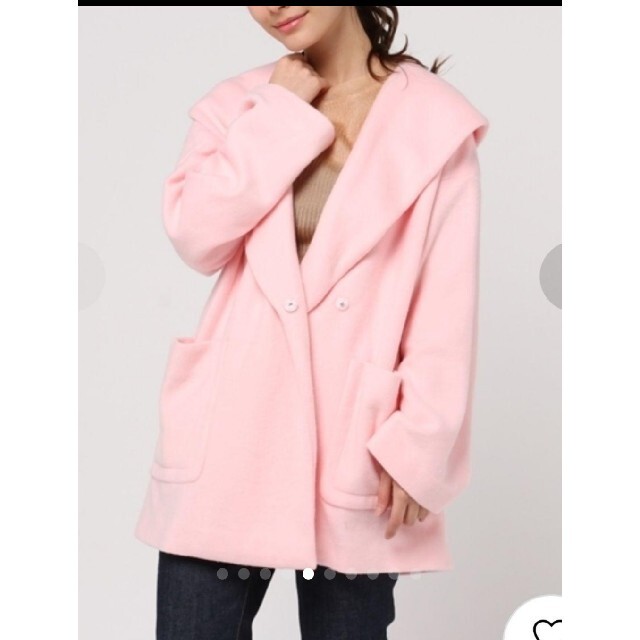 SNIDEL(スナイデル)の新品 スナイデル コート ライトフードコート snidel ピンク レディースのジャケット/アウター(ロングコート)の商品写真