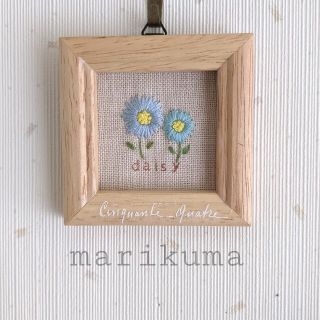 bluedaisy＊刺繍インテリアフレーム(ドライフラワー)