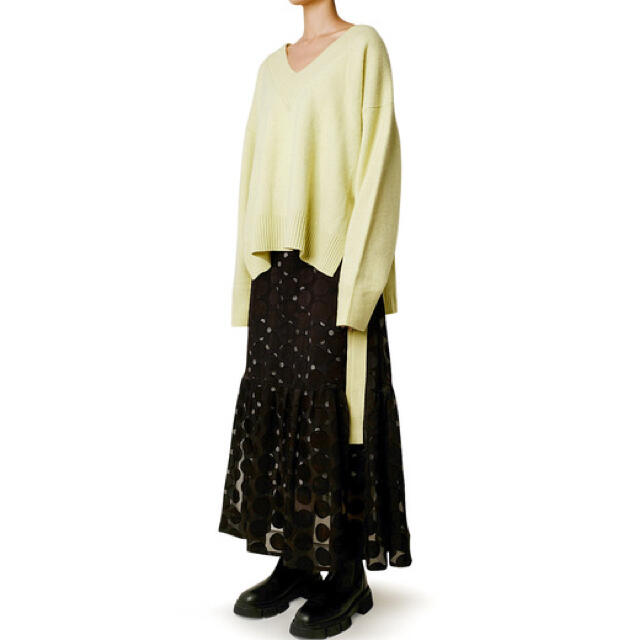 ルシェルブルー ドット スカート Dot Layered Maxi Skirt - ロングスカート