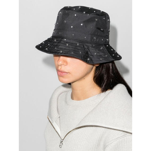 Ganni Black Studded Bucket Hat レディースの帽子(ハット)の商品写真
