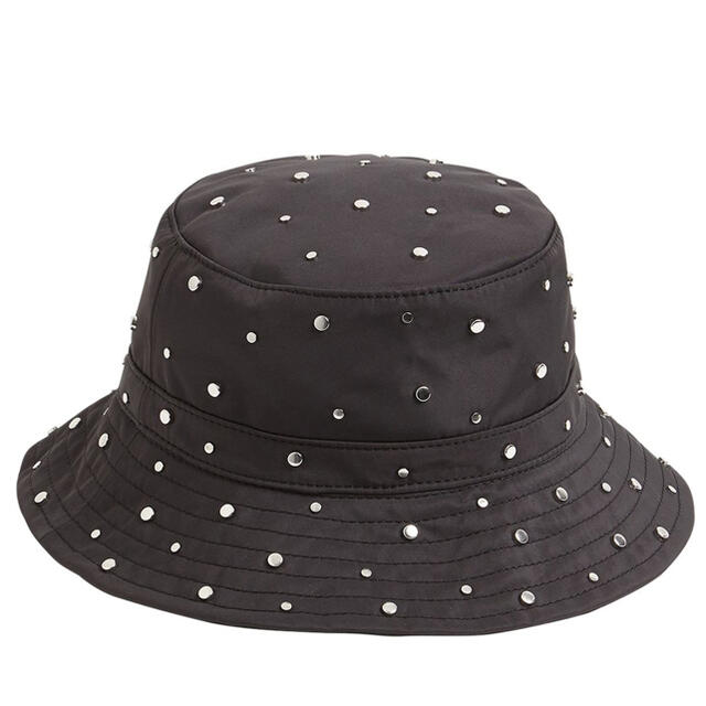 Ganni Black Studded Bucket Hat レディースの帽子(ハット)の商品写真