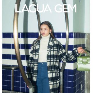 LAGUA GEM OVER CHECK SHORT COAT☆コート(チェスターコート)