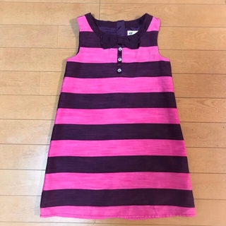 エイチアンドエム(H&M)のH&M 子供服　ワンピース　ピンク　ストライプ 120(ワンピース)