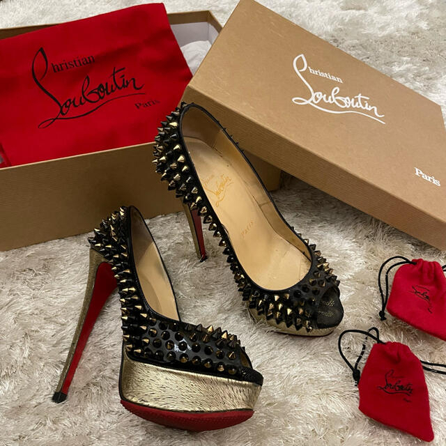 Christian Louboutin スパイク 黒 パンプス ルブタン   フリマアプリ ラクマ