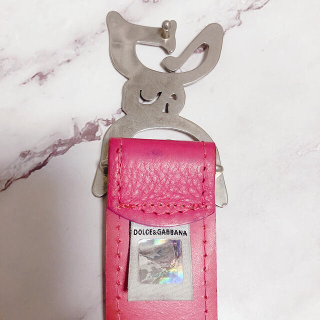 D&G ドルチェ&ガッバーナ ドルガバ ベルト バタフライバックル ピンク 美品 3