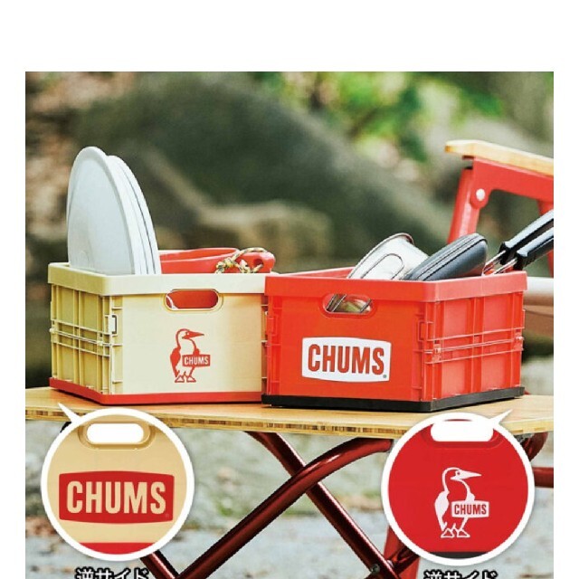 CHUMS(チャムス)のモノマスター付録チャムスコンテナボックス赤一点 エンタメ/ホビーの雑誌(その他)の商品写真