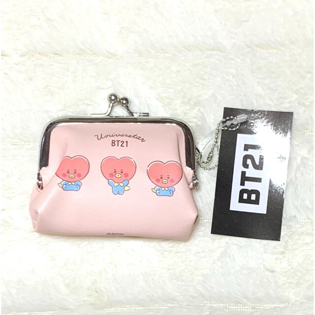 防弾少年団(BTS)(ボウダンショウネンダン)の最安値 BT21 BTS コインケース がま口 TATA CHIMMY ホワイト レディースのファッション小物(コインケース)の商品写真