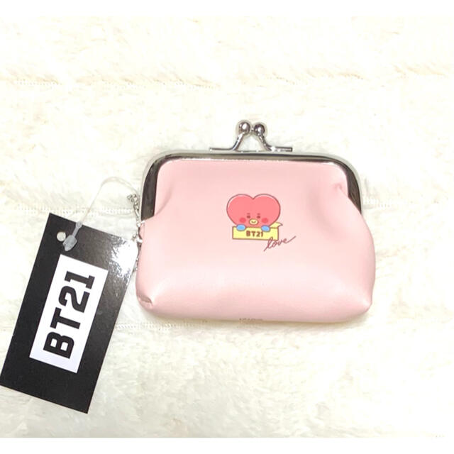 防弾少年団(BTS)(ボウダンショウネンダン)の最安値 BT21 BTS コインケース がま口 TATA CHIMMY ホワイト レディースのファッション小物(コインケース)の商品写真