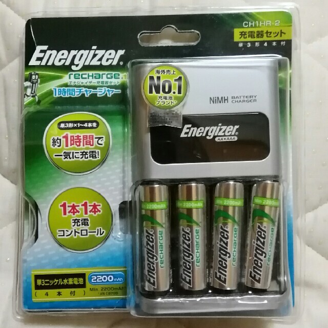 Energizer(エナジャイザー)のエナジャイザー　Energizer　充電式電池　単３単４兼用 スマホ/家電/カメラの生活家電(その他)の商品写真