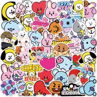 ボウダンショウネンダン(防弾少年団(BTS))の★BT21★大人気 ステッカー シール 50枚　BTS 防弾少年団　バンタン(ステッカー（シール）)