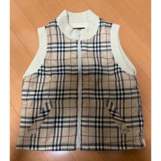 バーバリー(BURBERRY)のバーバリーリバーシブルノバチェックベージュ130ベスト(ジャケット/上着)