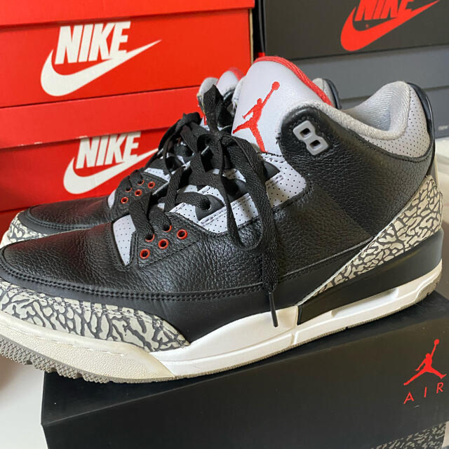 NIKE AIR JORDAN3 OG BLACK CEMENT 28.5