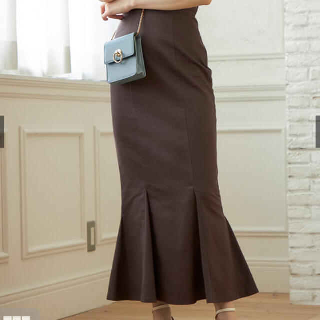 GRL(グレイル)のハイウエストマーメイドツイルスカート レディースのスカート(ロングスカート)の商品写真