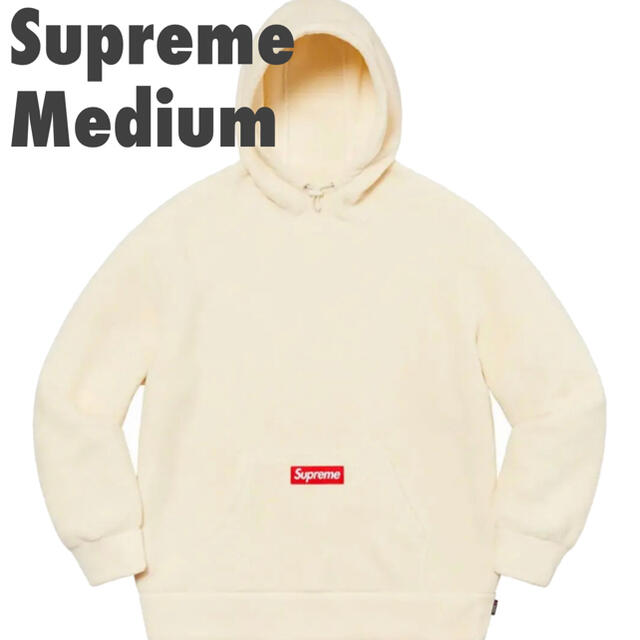 【M】Supreme Polartec Hooded Sweatshirt 白