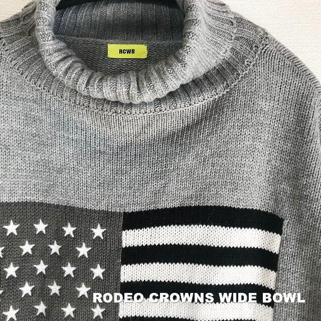 RODEO CROWNS WIDE BOWL(ロデオクラウンズワイドボウル)の【RODEO CROWNS】Stars and Stripes タートル ニット レディースのトップス(ニット/セーター)の商品写真