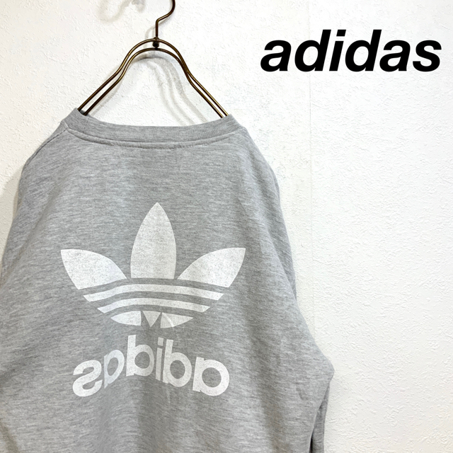 adidas アディダス 反転ロゴ 両面トレフォイル スウェット