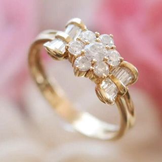 【ご専用】0.7ct ダイヤ　花リボンリング　k18(リング(指輪))