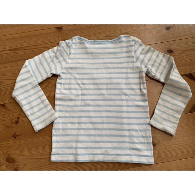 PETIT BATEAU(プチバトー)のプチバトー ボーダーカットソー 8ans 128cm キッズ/ベビー/マタニティのキッズ服男の子用(90cm~)(Tシャツ/カットソー)の商品写真