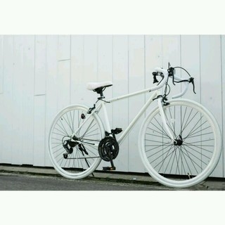 『組み立て簡単♪』Grandir☆Sensitive・ロードバイクホワイト(自転車本体)