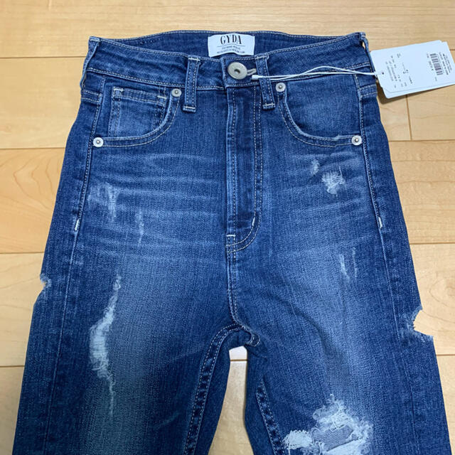 GYDA(ジェイダ)のGYDA ダブル BACK RIPPED スキニー デニム XS A55 r レディースのパンツ(スキニーパンツ)の商品写真