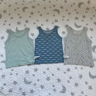 ユニクロ(UNIQLO)のUNIQLO  肌着　メッシュタンクトップ3枚セット　サイズ90(下着)