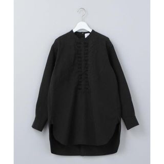 ロク(6 (ROKU))の6(ROKU) PIN TUCK SHIRT シャツ　36 ブラック(シャツ/ブラウス(長袖/七分))