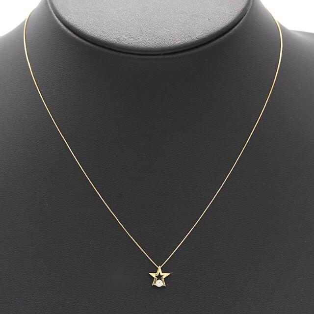 ダイヤモンド ネックレス K18 ゴールド 星 アクセサリー U00529 ダイヤモンド ネックレス K18 ゴールド 星 アクセサリー U00529