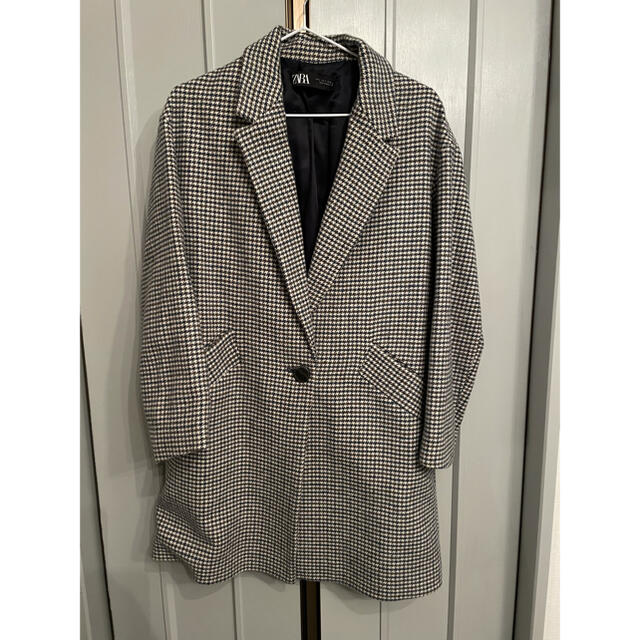 ZARA - ZARA ハウンドトゥースコート チェスターコート 千鳥格子 ZARA - ZARA ハウンドトゥースコート チェスターコート 千鳥格子