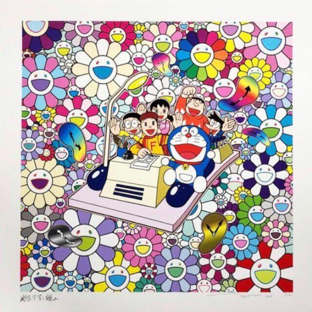 村上隆 ドラえもん タイムマシンでレッツゴー 版画 エンタメ/ホビーの美術品/アンティーク(版画)の商品写真