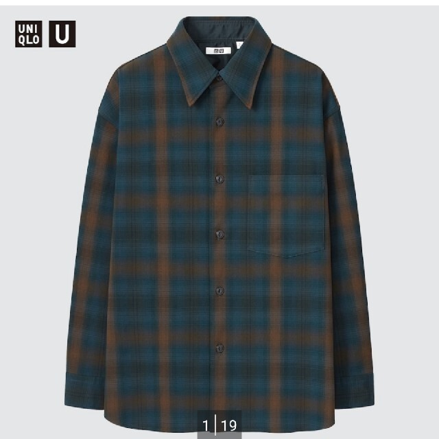 UNIQLO(ユニクロ)のヘビーフランネル オーバーサイズシャツ ユニクロU XXL メンズのトップス(シャツ)の商品写真