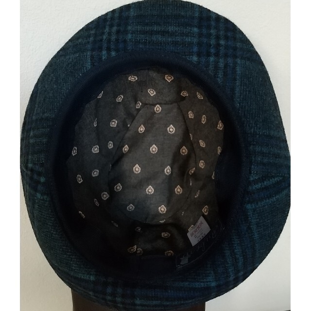 たこさん専用★未使用ハット チェック柄グレー系 秋冬用 メンズの帽子(ハット)の商品写真