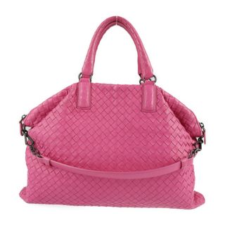 ボッテガヴェネタ(Bottega Veneta)のBOTTEGAVENETA ボッテガヴェネタ イントレチャート コンバーチブルバッグ ハンドバッグ 354216 レザー   ピンク   2WAY セミショルダーバッグ トートバッグ 【本物保証】(ハンドバッグ)