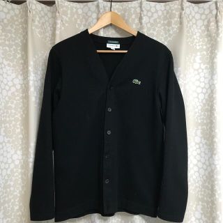 ラコステ(LACOSTE)のラコステ　黒カーディガン　サイズM（US）(カーディガン)