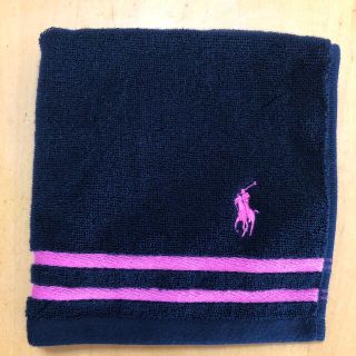 ラルフローレン(Ralph Lauren)のRalph Lauren  ハンドタオル　ネイビー＆ピンク(ハンカチ)